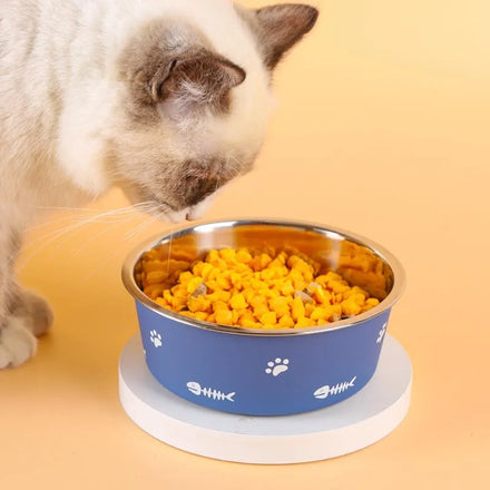 Factory Wholesale Antiskid Stainless Steel Dog Bowl Large Pet Drinking Bowl in Indoor or Outdoor Pet Dog Food Feeder