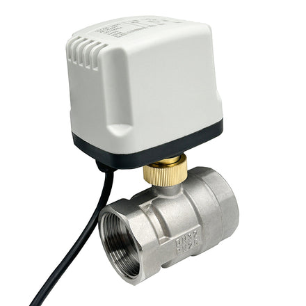 1/2 3/4 1 1-1/4 Waterproof Stainless Steel Solenoid Motorized Two Way Ball Valve 220V 12V 24V 3-Wire 1-Control Big Torque