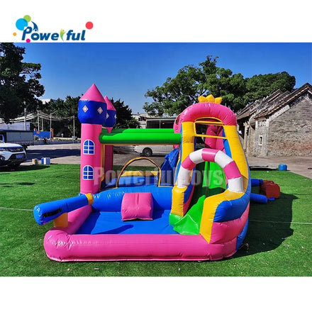 Outdoor Mini Inflatable Bounce Castle Slide Jumper Bounce House Slide with Pool
