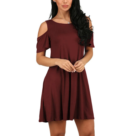 Women Summer Casual Eco-Friendly Bodycon Woolen Dress Spaghetti Strap Ruffled Neckline Sundress One Piece