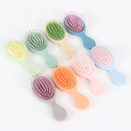 Custom Logo Colored Mini Small Round Air Cushion Comb Plastic Hair Brush Detangling Comb Brush for Children