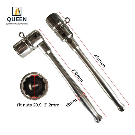 LINYI QUEEN 21mm Socket Scaffolding Poka Spanner Minnor Painting Chrome High Torque Wrench Hardware Tool