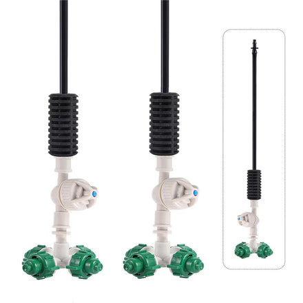 Garden Greenhouse Irrigation 4 Way Misting Nozzles Kit Atomization Cooling Landscaping Humidification Nozzles