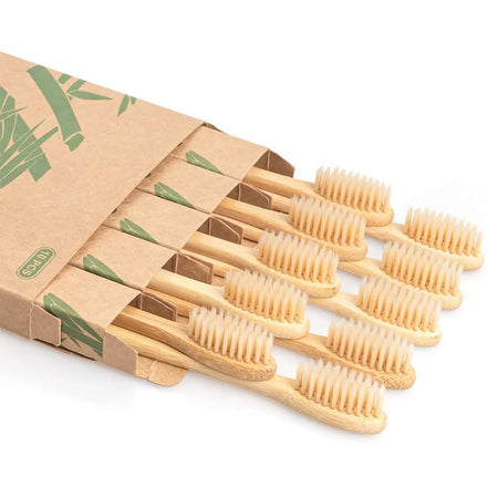 Free Sample Biodegradable Eco-Friendly Organic Bamboo Toothbrush Medium Bristle for Adults Use at Home