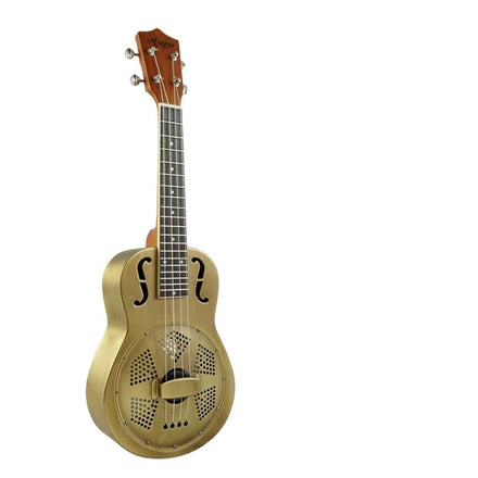 China Aiersi F Hole 24 Inch Concert Ukulele Metal Body Resonator Ukelele Hawaii Guitar Custom logo Wholesale String Instrument
