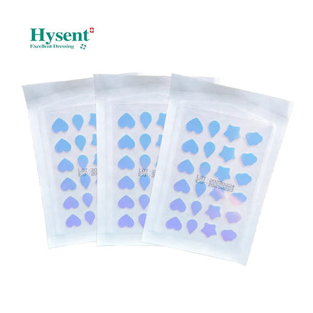 Hysent Color Shaped Hydrocolloid Pimple Healing Patches Laser Holographic Acne Covering Patch Colorful Laser Pimple Patches
