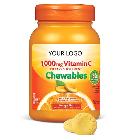Powerful Chewable Vitamin C Tablet with Bioflavonoids for Immune System