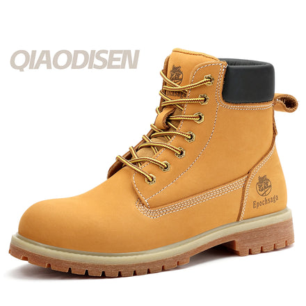 Safety Boots Manufacturers Leather Waterproof Safety Shoes Anti-slip Anti-puncture High-top Tooling Safety Boots Classic