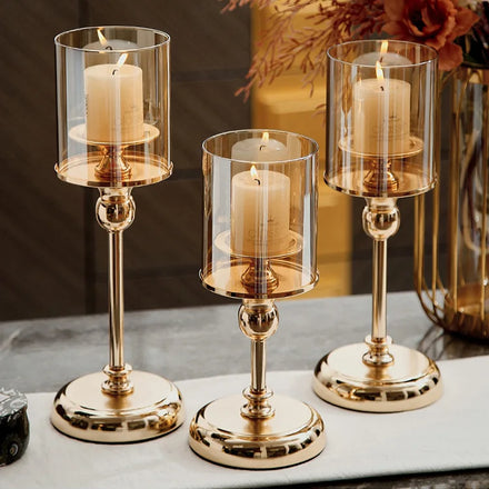 Modern European Style Candelabra Electroplated Metal Handmade Wedding & Home Decor Windshield