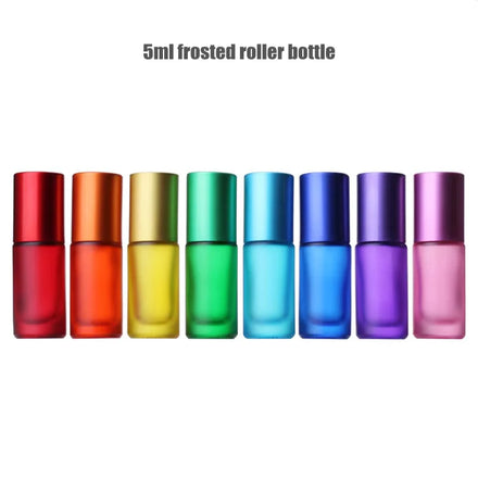 Free Sample Eye Cream Cosmetic Packaging 10ml Metal Steel Ball Essential Oil Glass Roll on Perfume Bottle