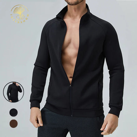 Wholesale Gym High Quality Oversized Polyester Zipper Custom Fashion Printed Waterproof Outdoor Running Sport Jacket for Men