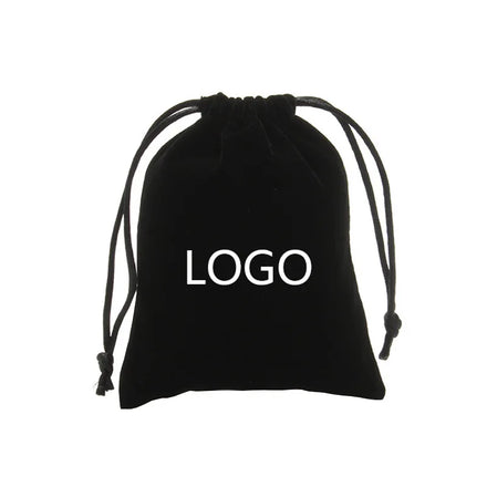 Jewelry Packaging Box and Pouch Reusable 8*10CM Black Custom Logo Jewelry Velvet Pouches With Makeup Velvet Pouch Bags