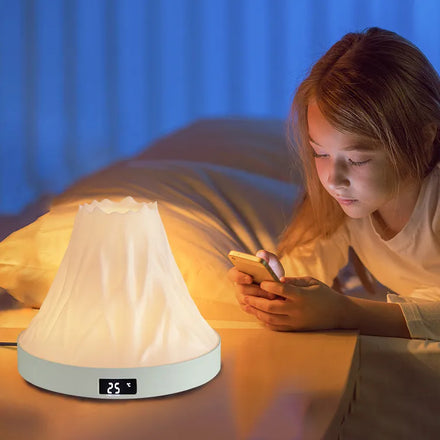 Home Decoration Creative Snow Mountain Night light Rechargeable Pat Control Sleeping Bedside Lamp Colorful Atmosphere Lamp
