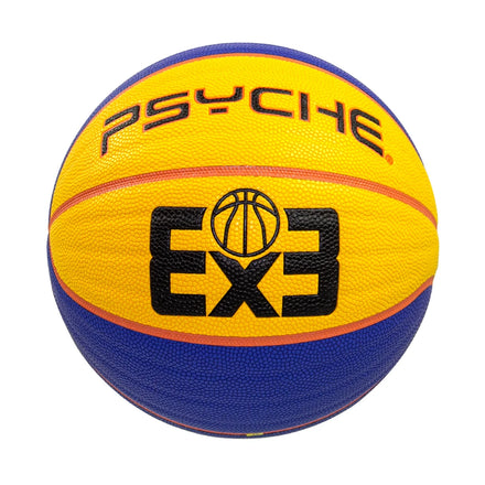PSYCHE Official 3x3 Street Basketball Size 6 - Wave Panel Pebble Channel Leather Ball for Half-Court Game