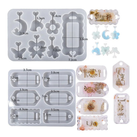 DIY Crystal Epoxy Resin Mould Quicksand Pendant Keychain Silicone Mold for Valentine's Day
