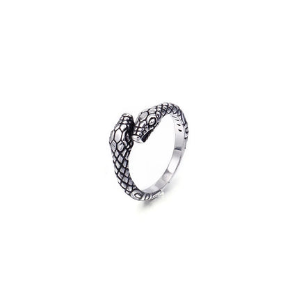 KALEN Unisex Romantic Gold/Silver Stainless Steel Snake Charm Jewelry Ring
