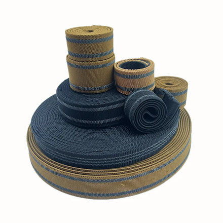 Custom Designer High Quality Woven Non-slip High Elastic Band 1.5 Inch Nylon/Polyester Webbing Weaver Textile NSEB-01 50m/roll