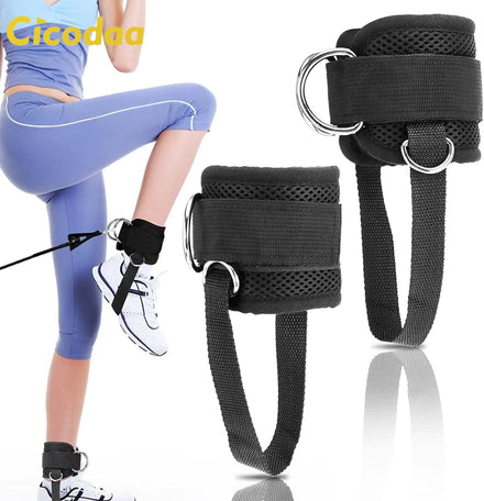 Adjustable Ankle Straps for Cable Machines Pink Gym Neoprene Fitness Padded Ankle Strap