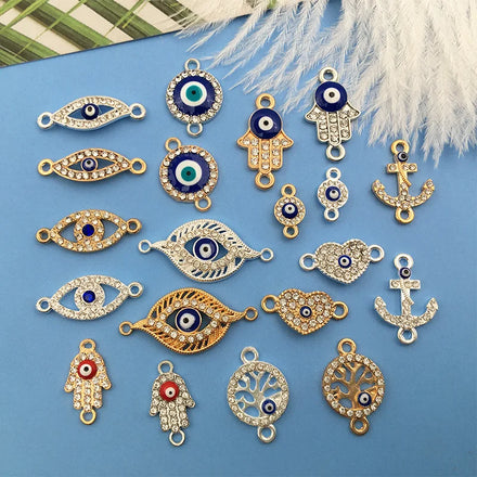 Wholesale Diy Jewelry Eye Enamel Pendants Bracelet Necklace Pendant Accessories Charm