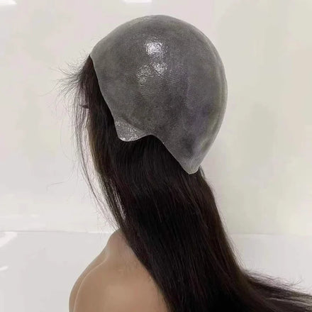 Full Skin Wig 20inch Human Virgin Hair Full Head Pu Wig for Woman