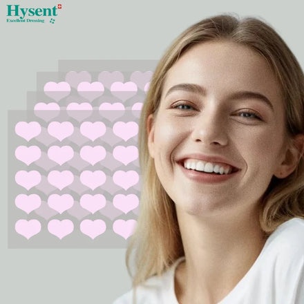 Private Label Waterproof Hydrocolloid Acne Pimple Patch Cute Heart-Shaped Cruelty-Free Vegan Fragrance-Free Custom Care Patches