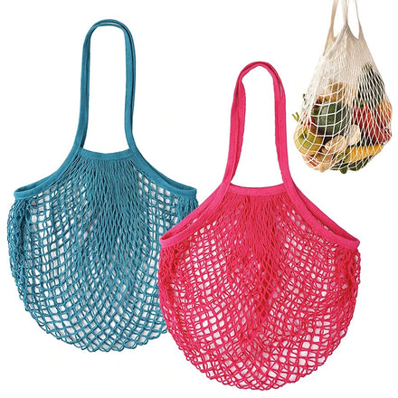 Hot Selling Reusable Cotton Mesh Letter Pattern Handled Snacks Storage Bags Eco-Friendly for Christmas Gift