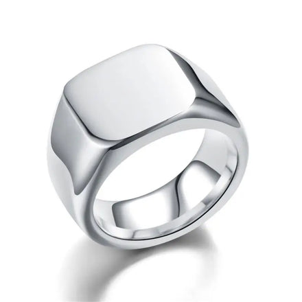 Wholesale Custom Logo Engrave Men Stainless Steel Jewelry Stainless Steel Signet Ring Men