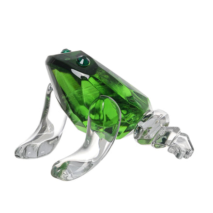 Green Small Crystal Frog Collection Paperweight Table Centerpiece Ornament Figurine Animals Collection Table Home Decoration