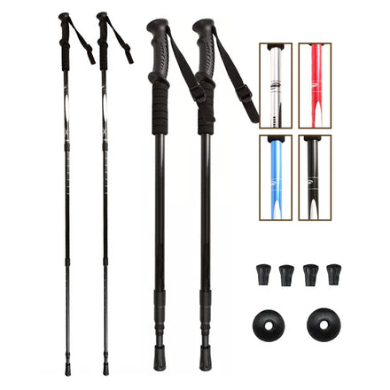 Baton Self Defense Expandable Stick Metal Three Section Carbon Fiber Walking Walking Stick Ultralight Folding Custom Logo