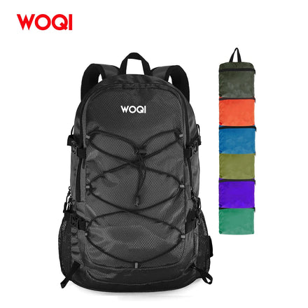 WOQI Large Capacity Waterproof Folded Bag Travel with Wet Pocket for Camping Hiking Backpack