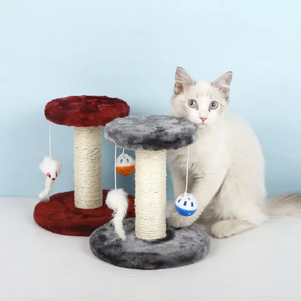 Small Rattan Mat Cat Climbing Frame Multifunctional Cat Grab Board Cat Jumping Platform Catching Column