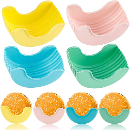 Retractable Hamburger Clip Silicone Rack Holder Burger Box