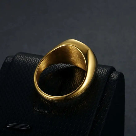 Silver Blank Signet Ring Stainless Steel Man Ring 18K Gold Plated Wedding Rings