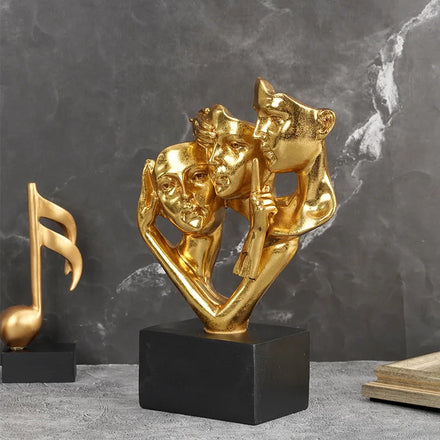 2025 New European Style Beauty Face Abstract Resin Figurine for Home Decoration Sculpture
