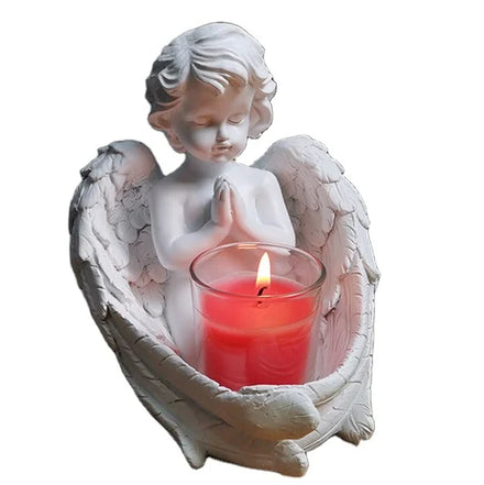 2024 Resin Modern Home Decorative Crafts Angel Statue Table Centerpiece Angel Feng Shui Candle Holder