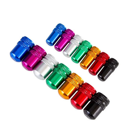 Aluminum Alloy Road Mountain Bike Tire Valve Cap with Dust Protection Cover RTS Bicycle Parts Accessories