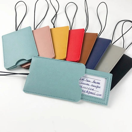 Waterproof Black Airport Full Color Logo Personalized Travel Baggage Name ID Tag Sublimation Blanks Custom PU Luggage Tag