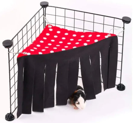 Tortoise and Hamster Hanging Bed - Dutch Pig Rabbit Tassel Corner House Tent Nest Pet Hideout.