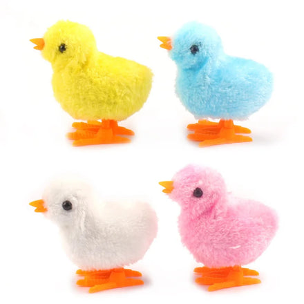 Bunny Stuffed and Jumping Chick Wind up Toys Novelty Chicken Hopping Windup Toy for Cats Pet Interactive Toys