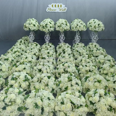 New Style N-0272 Wedding Decor Artificial Rose Orchid Peony Flower Silk Faux Centerpiece Ball Row