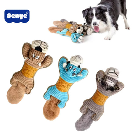 Stuffed Plush Dog Toy Squeaky Pet Chewing Cleaning Toys Pet Dog Soft Durable Chew Squeaky Toys