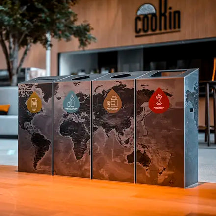 New Arrivals Modern Stainless Steel Trash Bin Outdoor Garbage Can Box