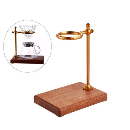 New Product Hot-Selling Vintage Simple Hand Brewed Coffee Holder Household Filter Solid Wood Base Cup Holder Coffee Tools Set