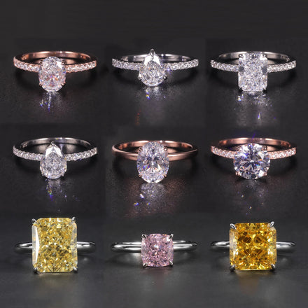 KH Abiding Jewelry China Factory Price Custom Stone Size Wholesale 925 Sterling Silver Engagement Ring Crushed Ice Cz Rings