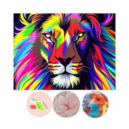 40x30 Animal Diamond Painting Lion 3D Puzzle Diamond Painting for Adults