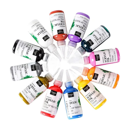 Custom Logo 120ml Acrylic Colorful Painting for Ink Private Label Printing Inks for Artists and Students