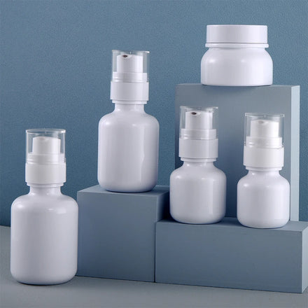 40ml 60ml 100ml 120ml Small Empty White PET Round Press Pump Sprayer Lotion/Spray Shampoo/Shower Gel Travel Bottle