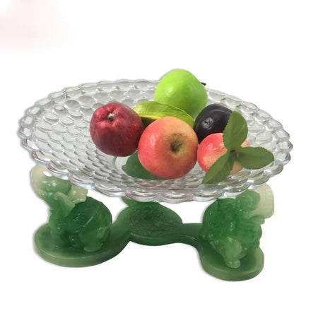 2023 Wholesale Elephant Statue Fruit Bowl for Home Decor Resin Elephant Shape Fruit Plate Fruit Tray