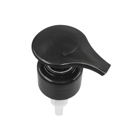 Various Sizes and Styles Plastic Black Ribbed Left/Right 24/410 Lotion Pump Head Customized 24mm 28mm Dispenser Pump