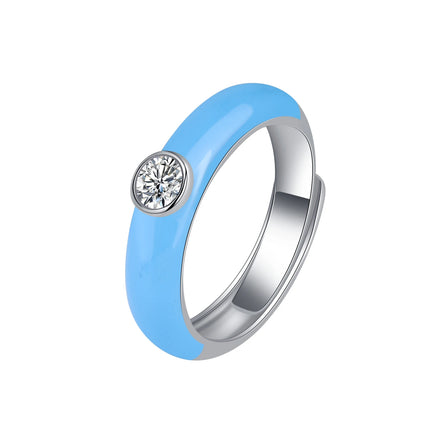 Fashion Advanced Light Luxury Ring Female S925 Silver Charm Party Trend Drip Ticking Finger Ring Female Senior Jewelry